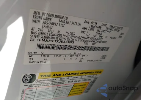 2018 Ford Expedition Xl from USA, damaged, VIN 1FMJU1FTXJEA5367